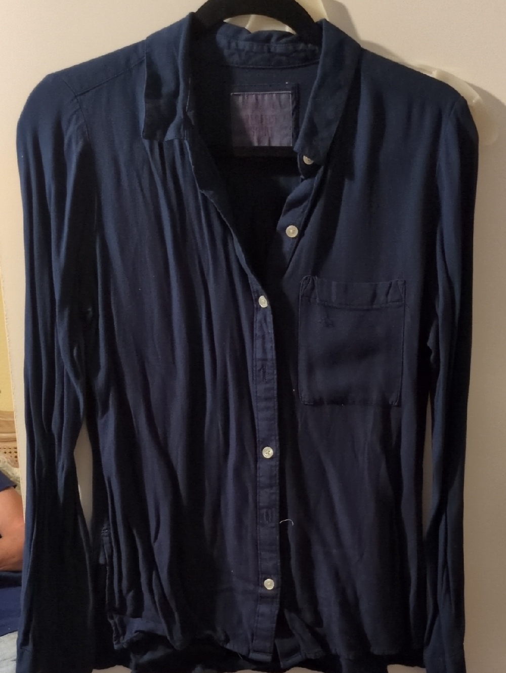 SO Women's Navy Button-Down Shirt